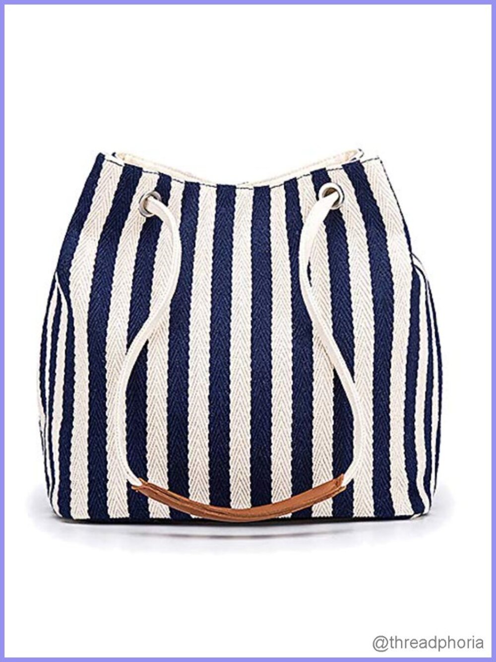 Canvas Tote Bag Striped Hobo Purse Shoulder Crossbody